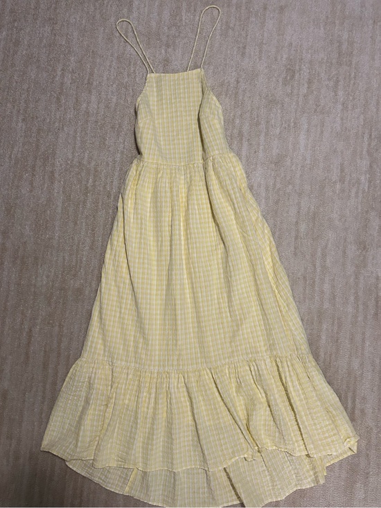American Eagle Outfitters Dresses & Skirts - American Eagle Outfitters Pale Yellow Gingham Maxi Dress